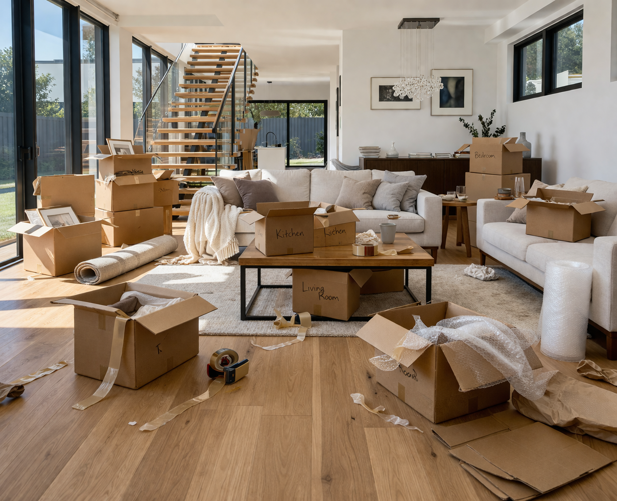 Moving boxes and bins